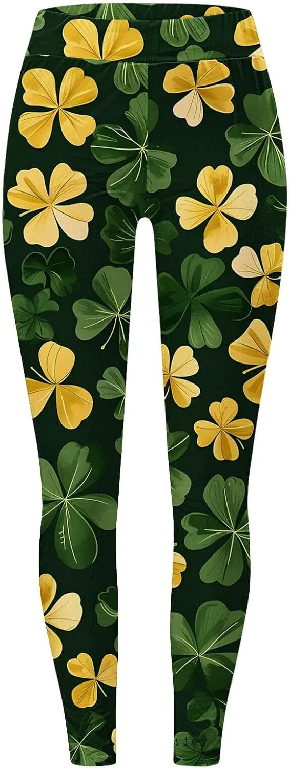 Spring Leggings for Women Womens Holiday Leggings with Pockets Yoga Pants Women Petite Green