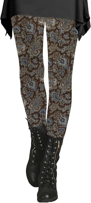 Star Print Leggings for Women Leggings Women Cotton High Waisted Thick Tight Pants for Women