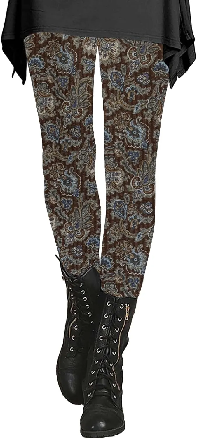 Star Print Leggings for Women Leggings Women Cotton High Waisted Thick Tight Pants for Women