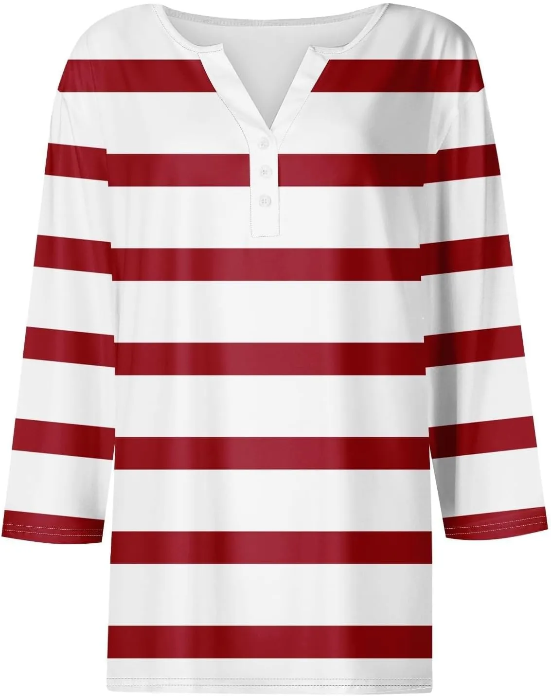 Striped Shirt Women Oversized Color Block Long Sleeve Sweatshirt Pullover Slim Henley Collar Tops Blouse Basic Tee