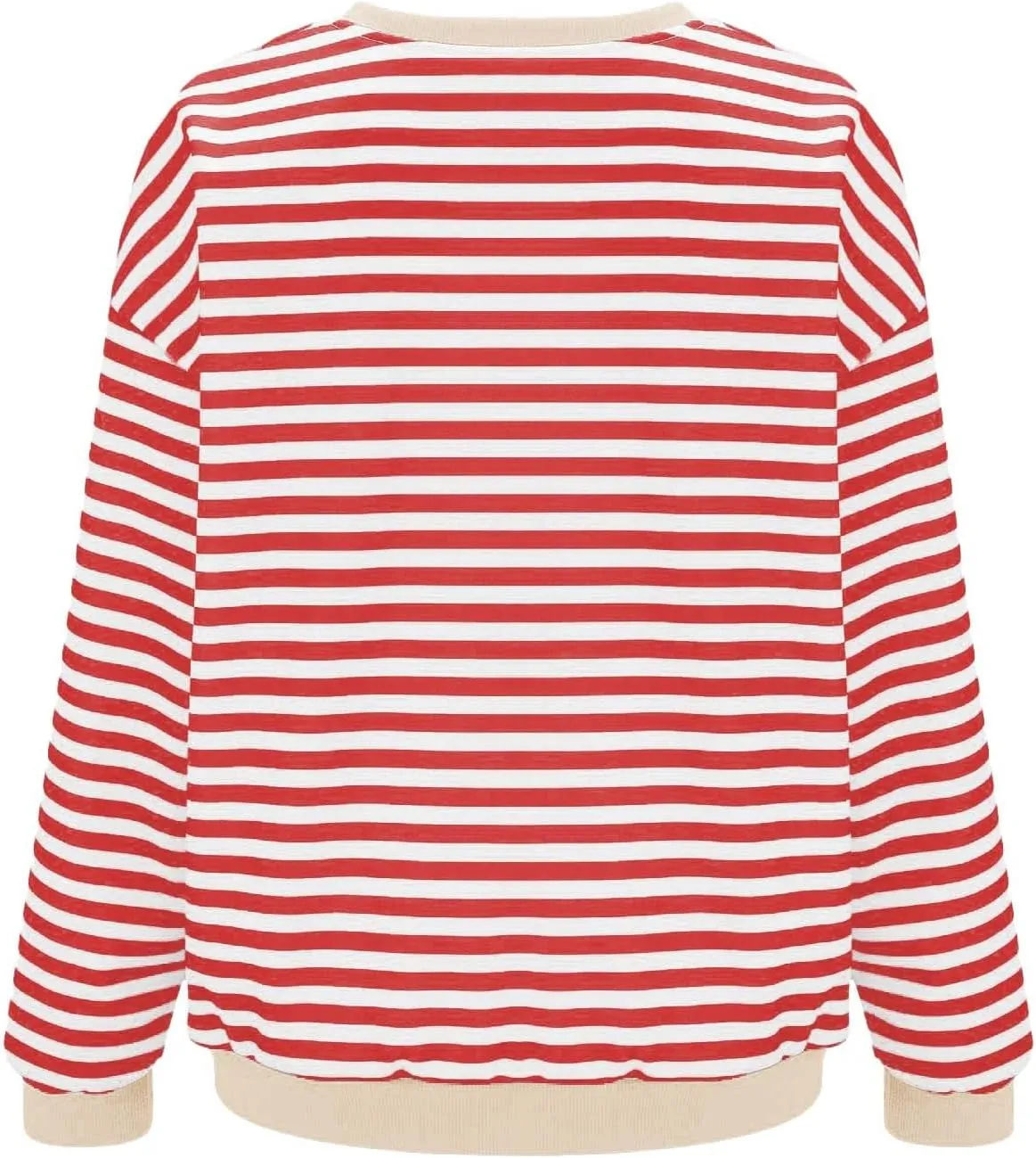 Striped Sweatshirt Women Oversized Striped Color Block Long Sleeve Crew Shirt Women Casual Loose Pullover hirt Top