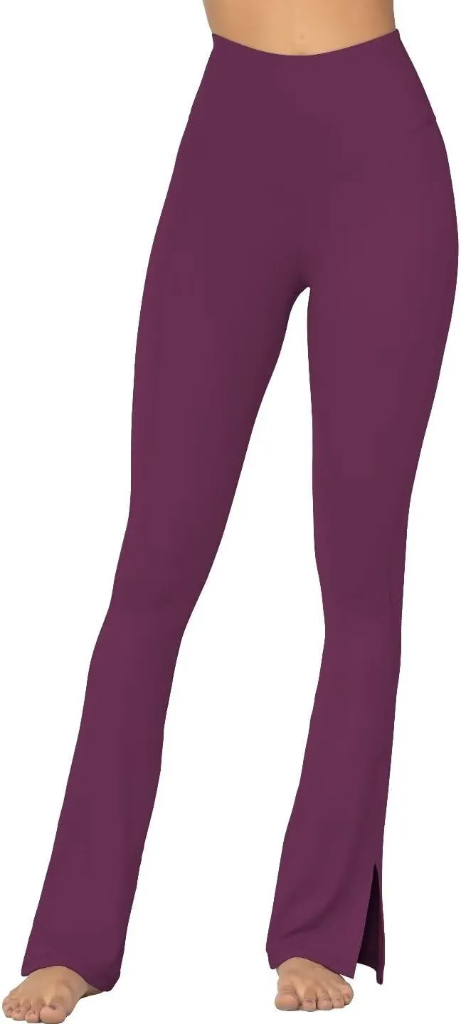 Sunzel Sunzfly Split Hem Flare Leggings for Women, High Waisted Casual Bootcut Flared Yoga Pants with Tummy Control