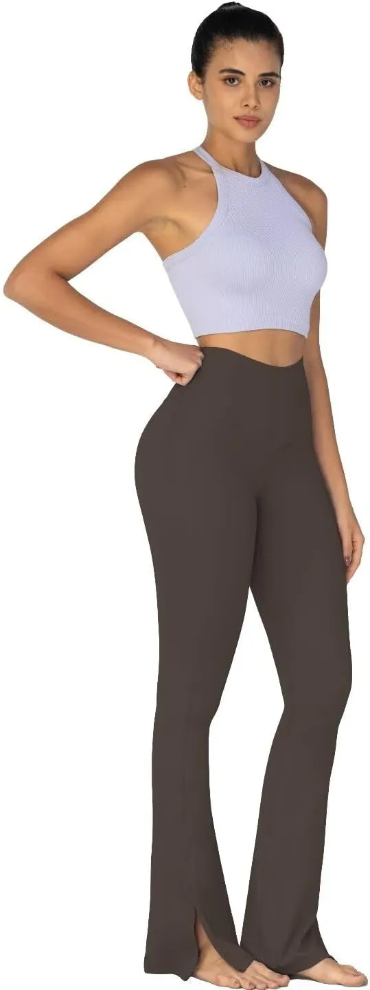 Sunzel Sunzfly Split Hem Flare Leggings for Women, High Waisted Casual Bootcut Flared Yoga Pants with Tummy Control