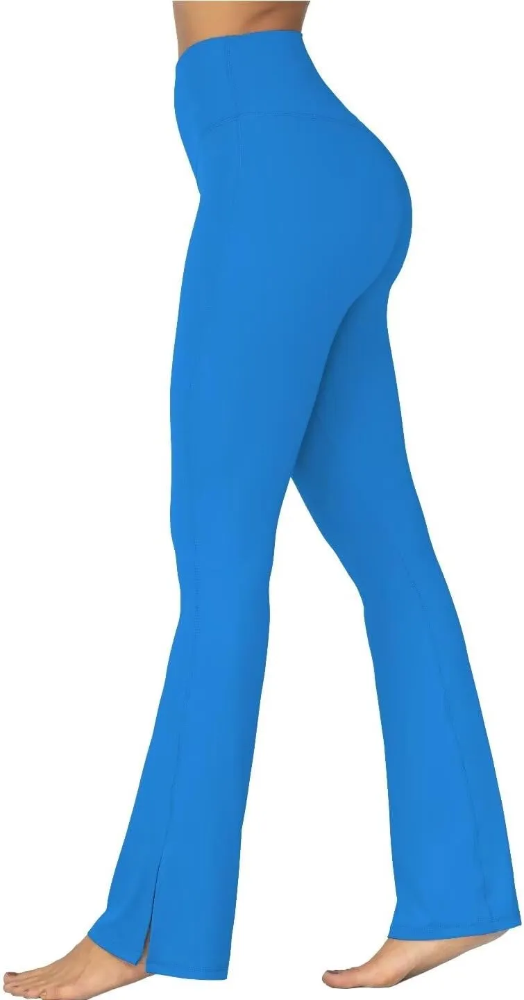 Sunzel Sunzfly Split Hem Flare Leggings for Women, High Waisted Casual Bootcut Flared Yoga Pants with Tummy Control