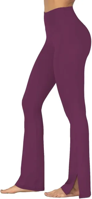 Sunzel Sunzfly Split Hem Flare Leggings for Women, High Waisted Casual Bootcut Flared Yoga Pants with Tummy Control