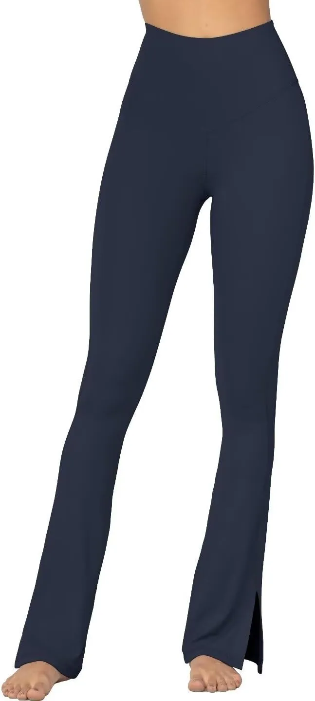 Sunzel Sunzfly Split Hem Flare Leggings for Women, High Waisted Casual Bootcut Flared Yoga Pants with Tummy Control