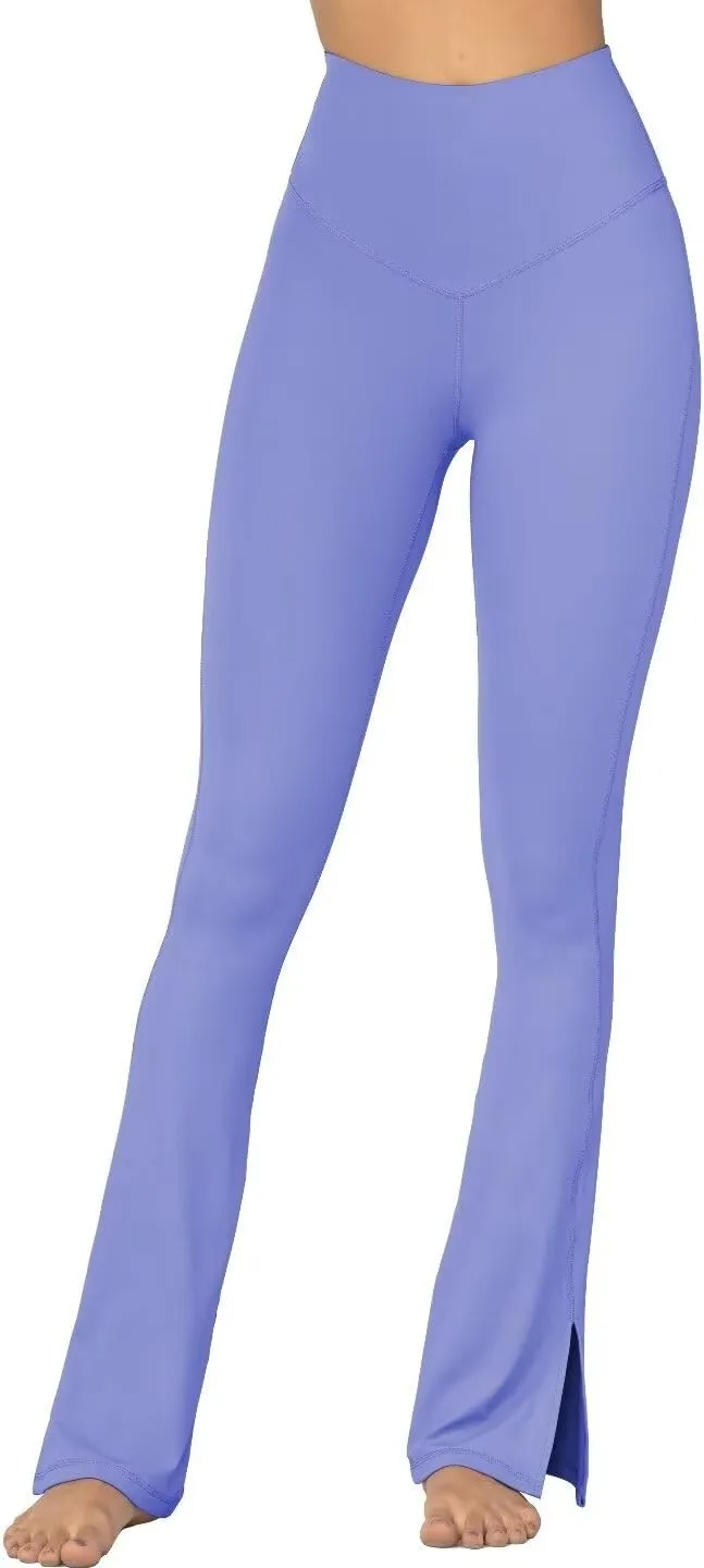 Sunzel Sunzfly Split Hem Flare Leggings for Women, High Waisted Casual Bootcut Flared Yoga Pants with Tummy Control
