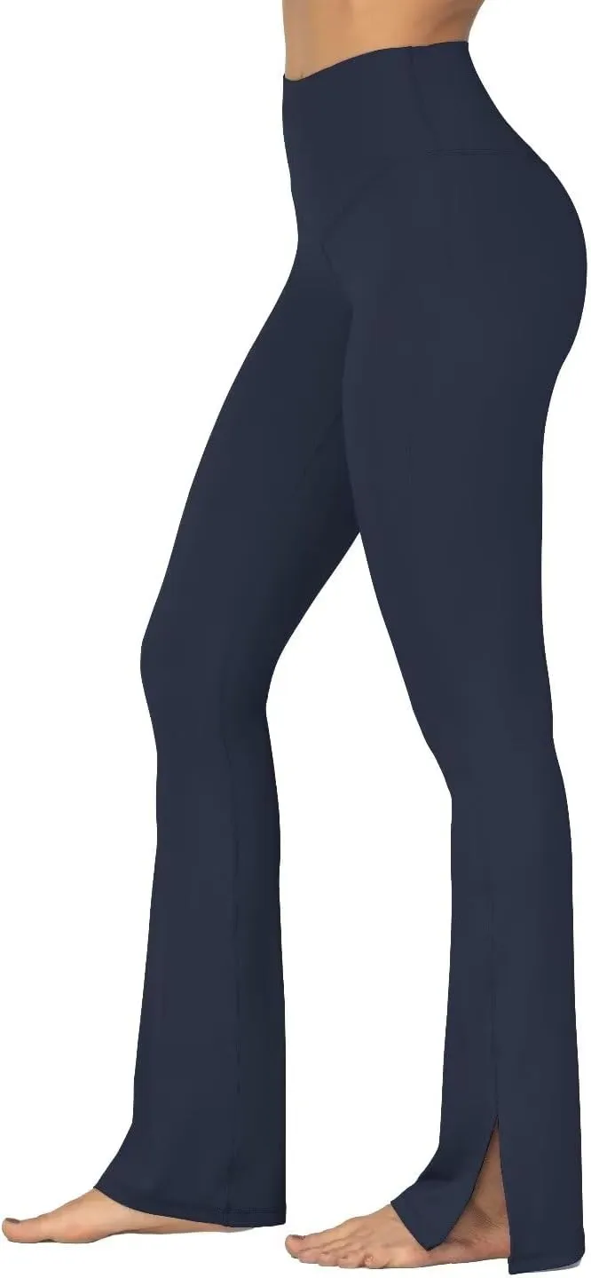 Sunzel Sunzfly Split Hem Flare Leggings for Women, High Waisted Casual Bootcut Flared Yoga Pants with Tummy Control