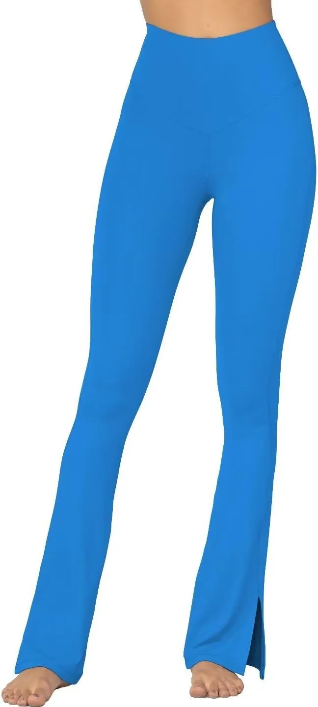 Sunzel Sunzfly Split Hem Flare Leggings for Women, High Waisted Casual Bootcut Flared Yoga Pants with Tummy Control