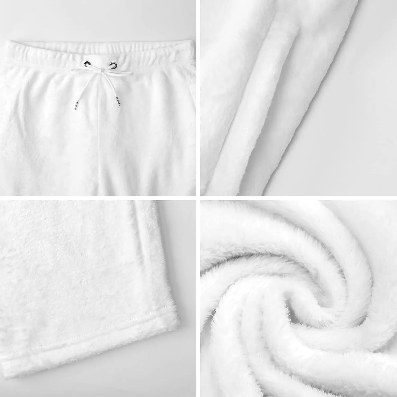 Teeth Pattern Women's Pajama Pants Fleece Warm Pj Bottoms Sleepwear Lounge Pants Loungewear