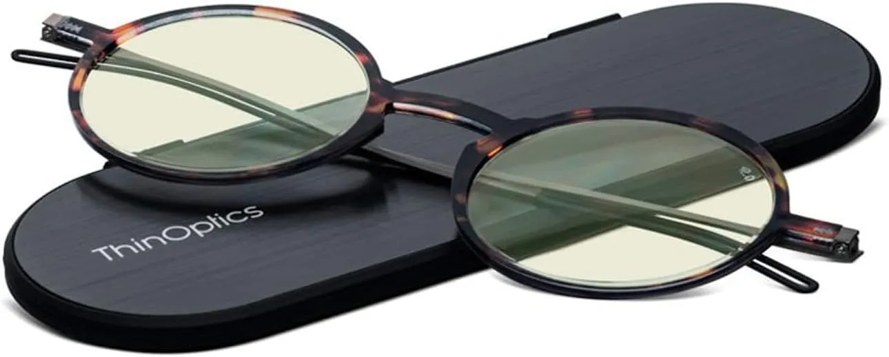 ThinOptics Manhattan Blue Light Blocking Glasses Round Reading