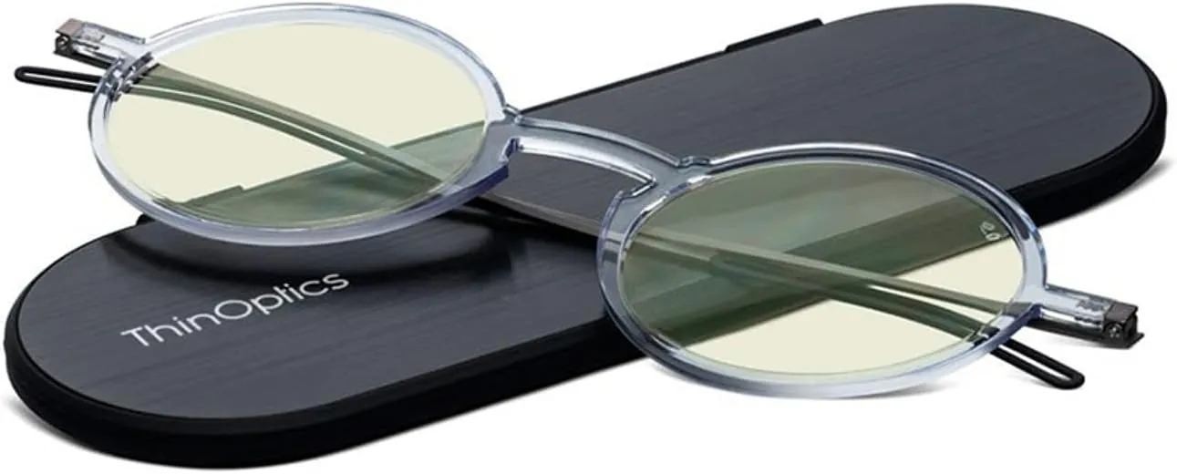 ThinOptics Manhattan Blue Light Blocking Glasses Round Reading