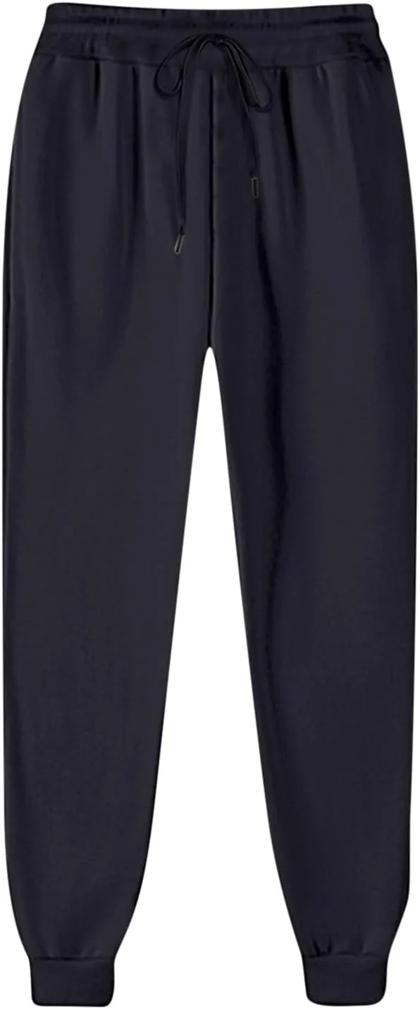 TIMIFIS Womens Sweatpants with Pockets Plus Size Lightweight Lounge Pants Drawstring Comfy Joggers Elastic Waist Trousers