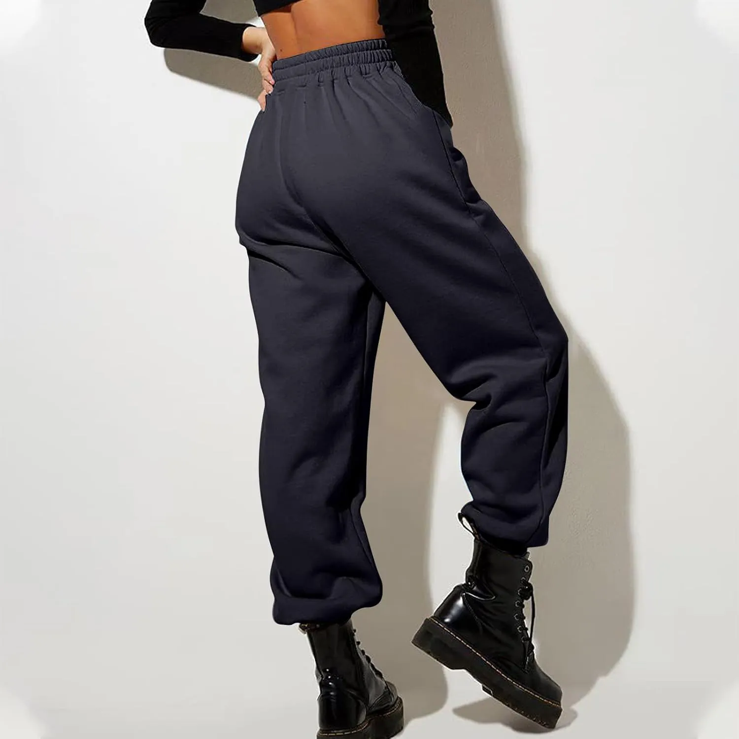 TIMIFIS Womens Sweatpants with Pockets Plus Size Lightweight Lounge Pants Drawstring Comfy Joggers Elastic Waist Trousers