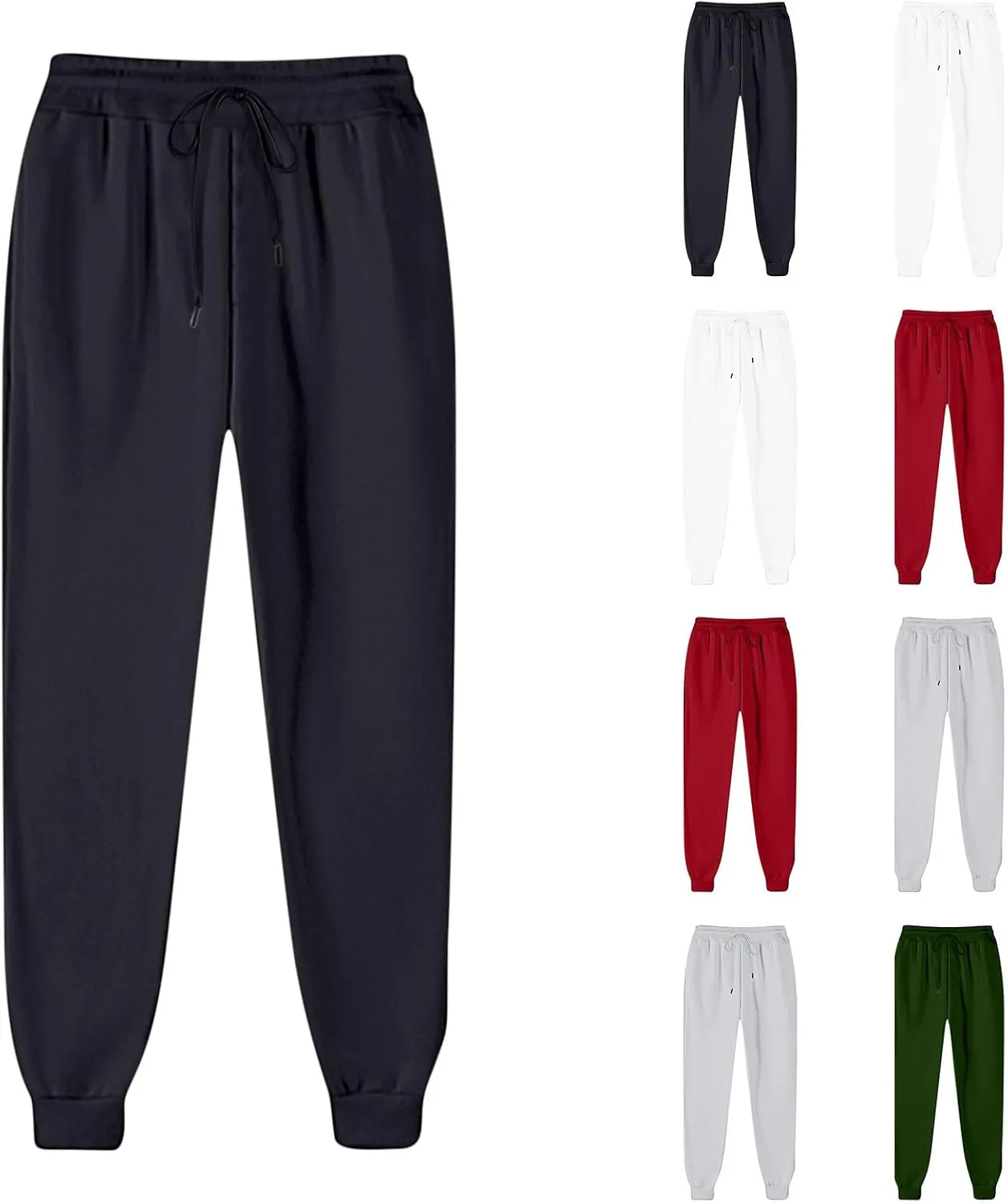 TIMIFIS Womens Sweatpants with Pockets Plus Size Lightweight Lounge Pants Drawstring Comfy Joggers Elastic Waist Trousers