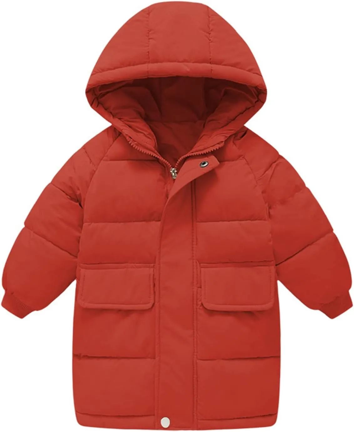 Toddler Heavyweight Puffer Jacket Boys Girls Winter Coat Windproof Warm Long Down Jacket Kids Warm Outerwear