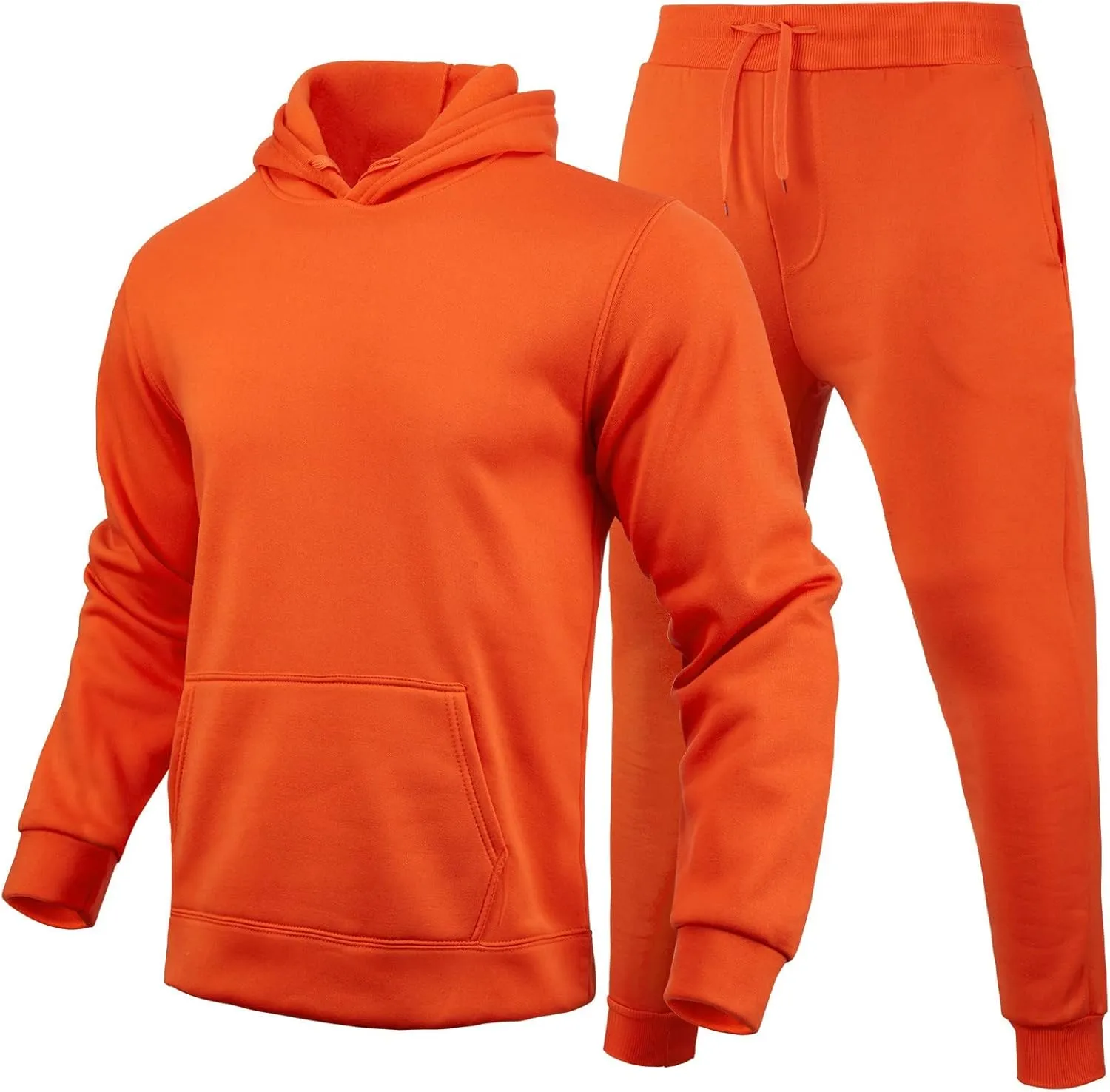 Unisex 2 PC Sweatsuit Set Men Women Oversized Long Sleeve Hoodie Pullover Sweatshirt Tracksuit Jogger Sweatpants