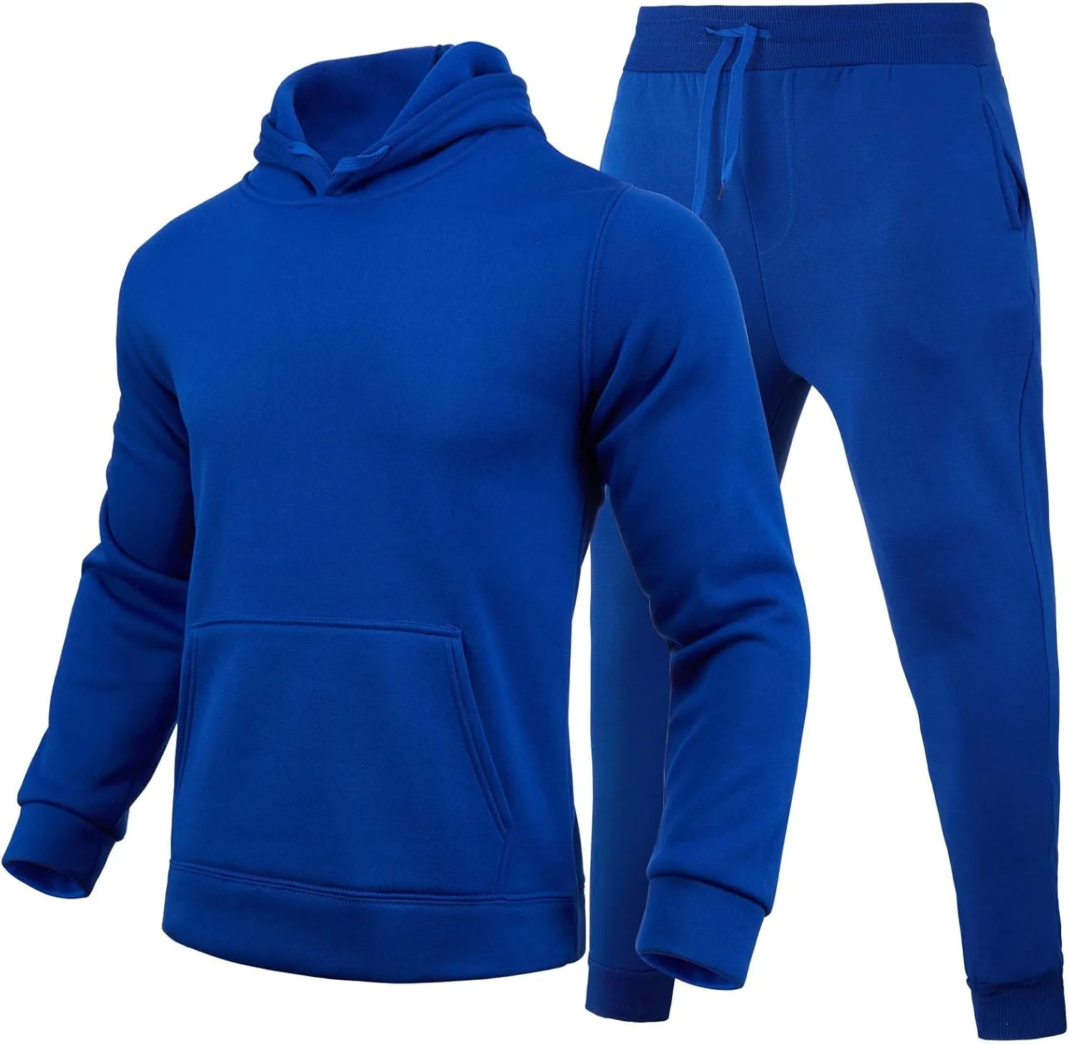 Unisex 2 PC Sweatsuit Set Men Women Oversized Long Sleeve Hoodie Pullover Sweatshirt Tracksuit Jogger Sweatpants