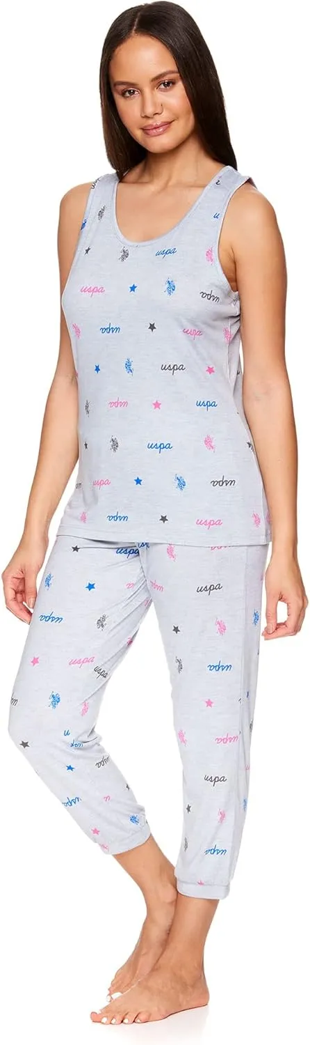 U.S. Polo Assn. Womens Top and Pajama Pants Lounge Sleepwear Set