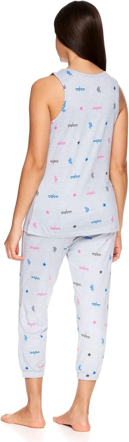 U.S. Polo Assn. Womens Top and Pajama Pants Lounge Sleepwear Set