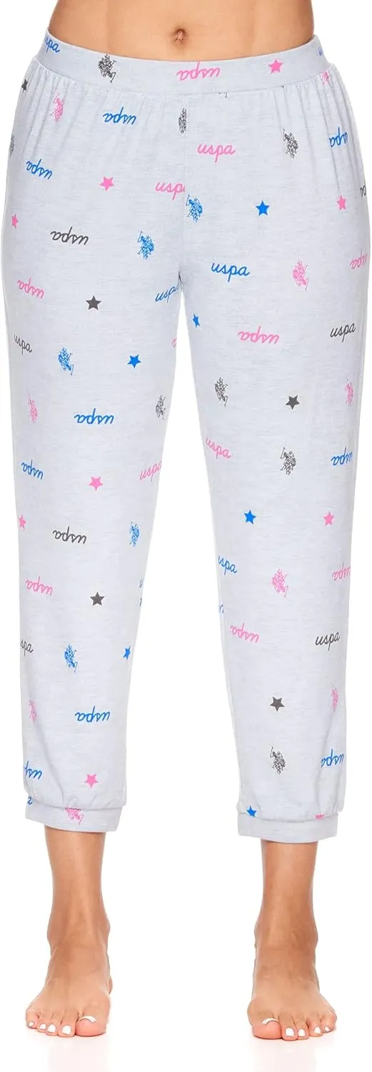 U.S. Polo Assn. Womens Top and Pajama Pants Lounge Sleepwear Set
