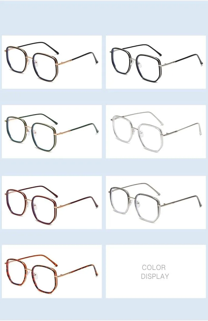 VENOAL Anti Blue Light Blocking Anti Glare Reading Glasses Big Frame Computer Readers Presbyopic Glasses Flat Light Mirror (Color : C6, Size : 2.50)