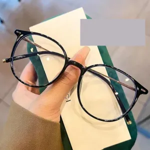 VENOAL Anti UV Presbyopia Round TR Large Frame Computer Reader Anti Blue Light Lenses Blue Light Blocker (Color : Black-Gold, Size :  0.00)