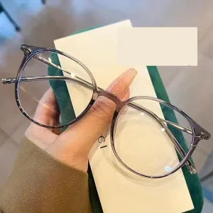 VENOAL Anti UV Presbyopia Round TR Large Frame Computer Reader Anti Blue Light Lenses Blue Light Blocker (Color : Gray, Size :  0.00)