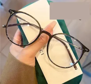 VENOAL Anti UV Presbyopia Round TR Large Frame Computer Reader Anti Blue Light Lenses Blue Light Blocker (Color : Tea, Size :  0.00)