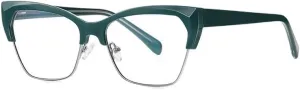 VENOAL Vintage Blue Light Blocking Reading Glasses Anti UV Computer Readers Eyewear Flat Light Mirror Half-Frame (Color : Green, Size : 1.50)