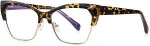 VENOAL Vintage Blue Light Blocking Reading Glasses Anti UV Computer Readers Eyewear Flat Light Mirror Half-Frame (Color : Leopard-Print, Size : 1.50)