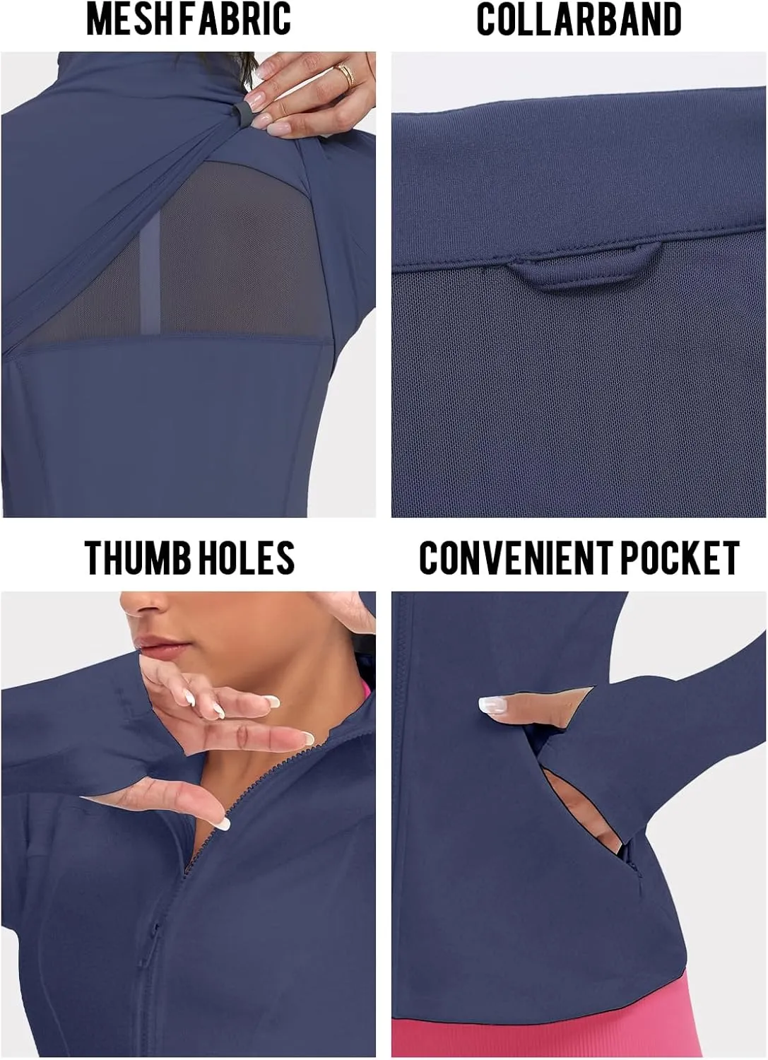 VUTRU Women's Workout Yoga Jacket Full Zip Running Track Jacket