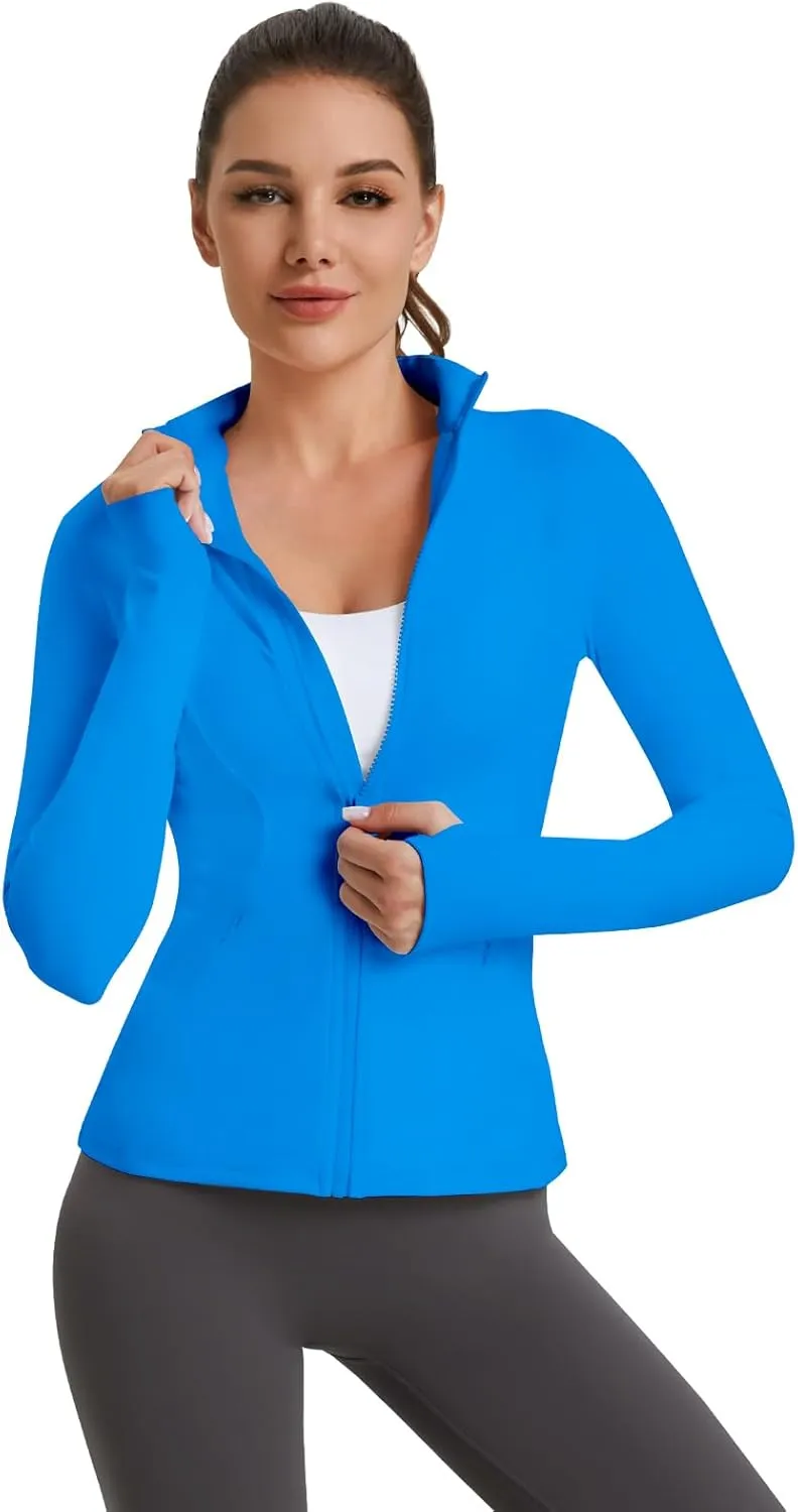 VUTRU Women's Workout Yoga Jacket Full Zip Running Track Jacket
