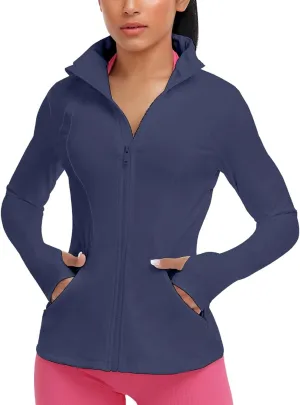 VUTRU Women's Workout Yoga Jacket Full Zip Running Track Jacket