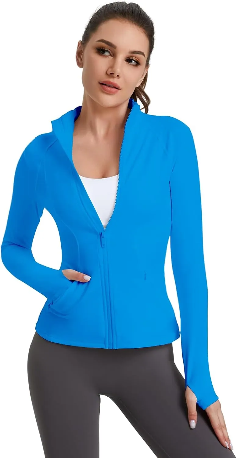 VUTRU Women's Workout Yoga Jacket Full Zip Running Track Jacket