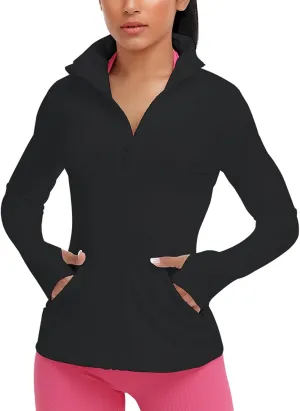 VUTRU Women's Workout Yoga Jacket Full Zip Running Track Jacket