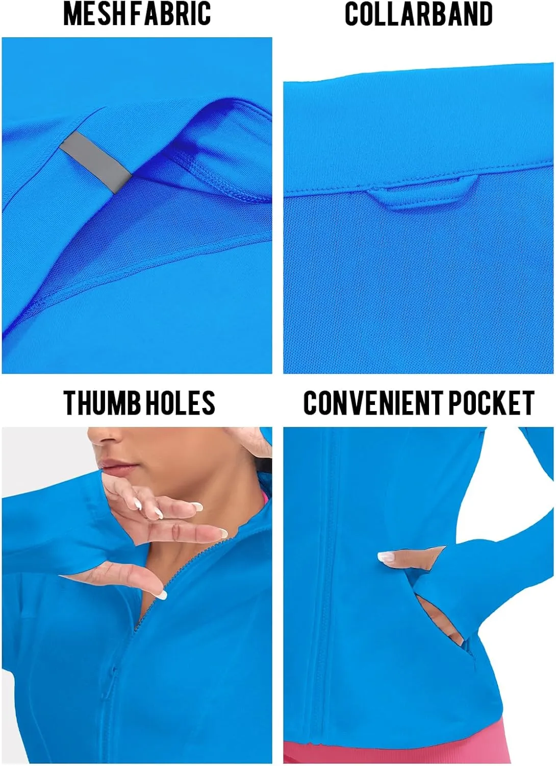 VUTRU Women's Workout Yoga Jacket Full Zip Running Track Jacket