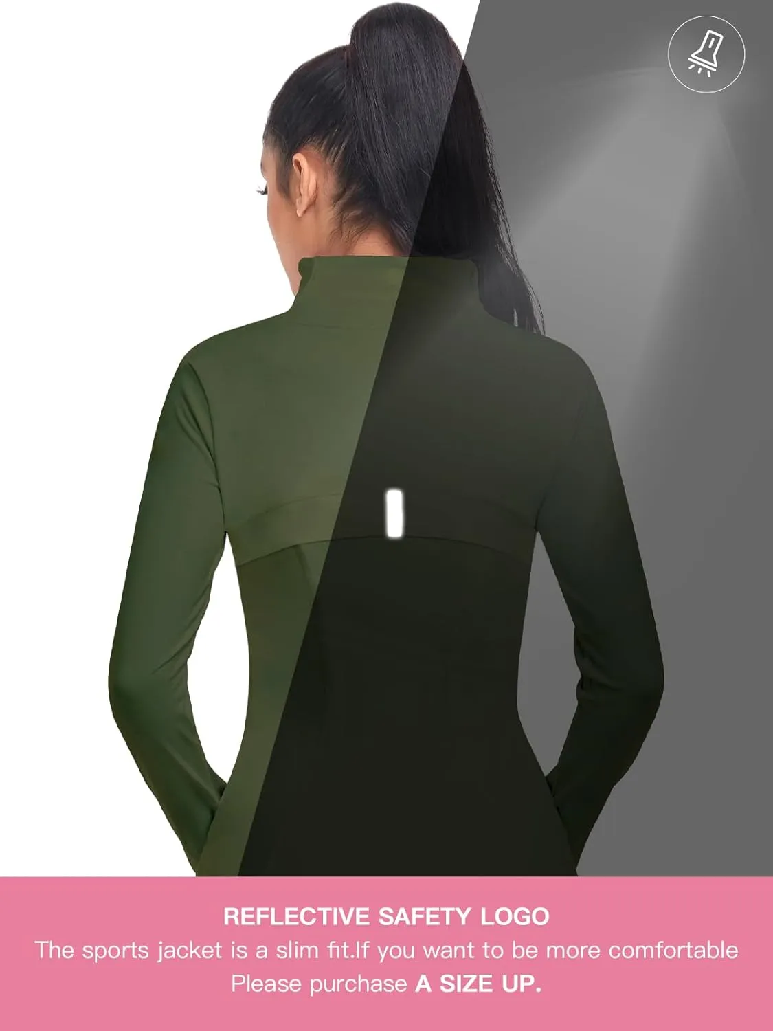 VUTRU Women's Workout Yoga Jacket Full Zip Running Track Jacket