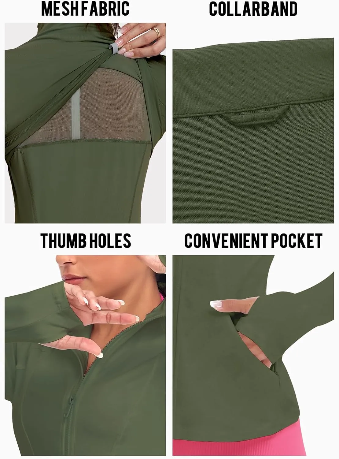 VUTRU Women's Workout Yoga Jacket Full Zip Running Track Jacket