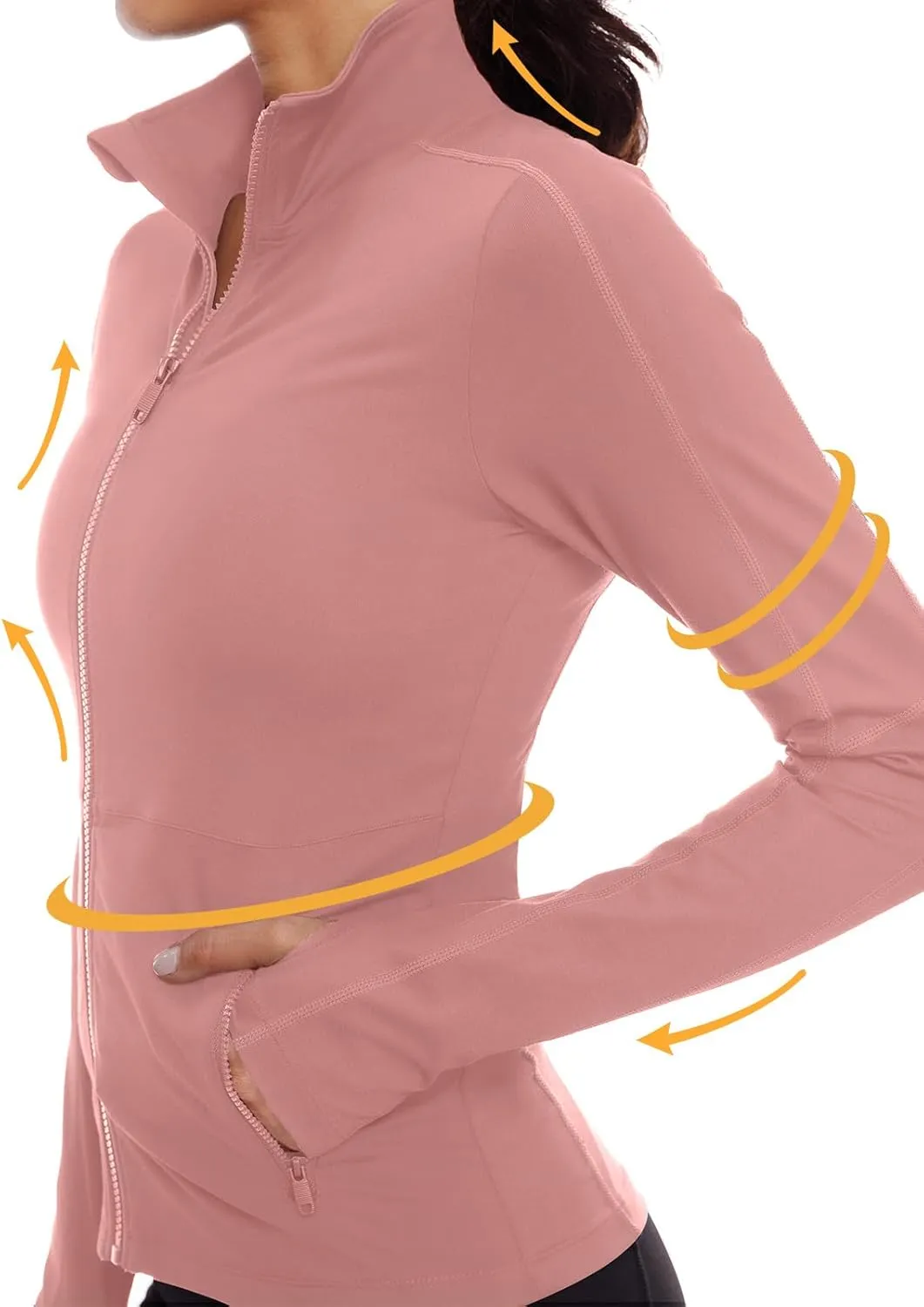 VUTRU Women's Workout Yoga Jacket Full Zip Running Track Jacket