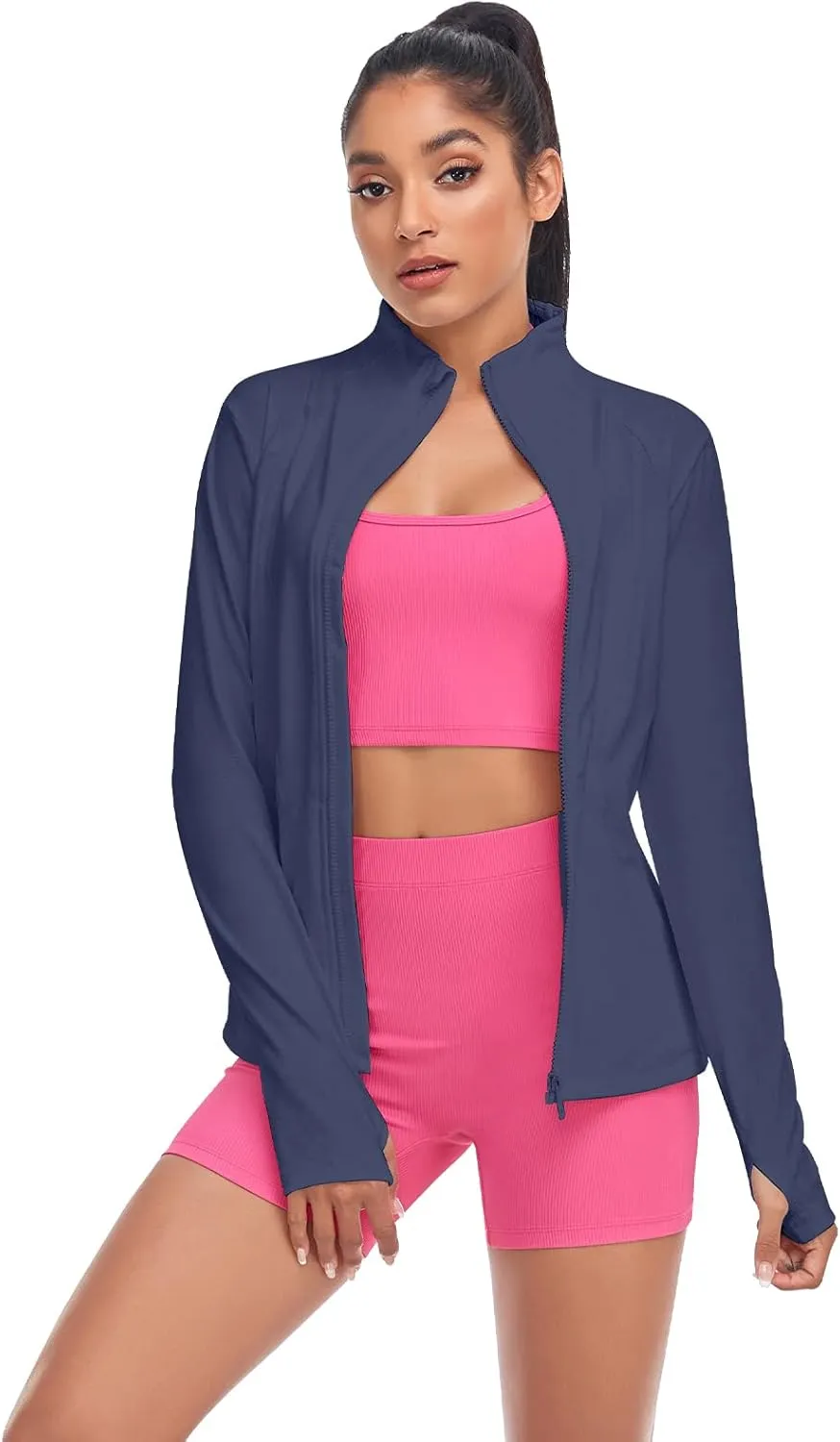 VUTRU Women's Workout Yoga Jacket Full Zip Running Track Jacket