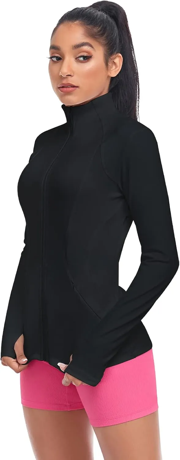 VUTRU Women's Workout Yoga Jacket Full Zip Running Track Jacket