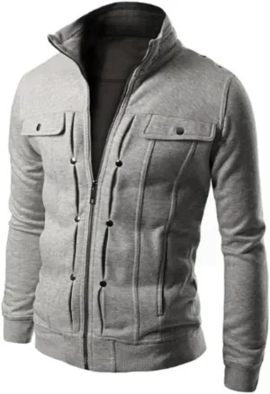 Warm Jacket for Mens Warm Fleece Jacket for Mens Slim Lapel Cardigan Coat Jacket Faux Fur Lined Jacket