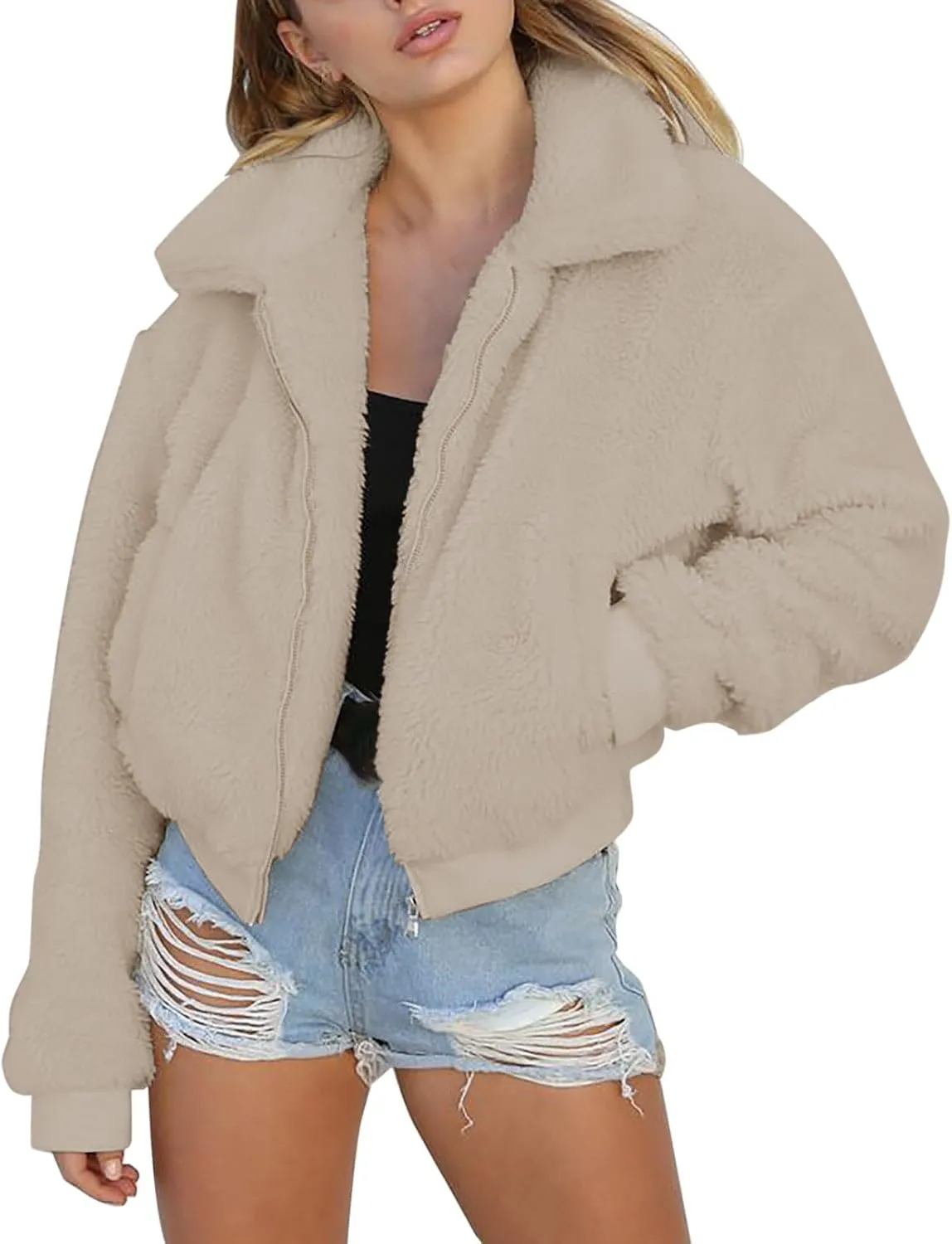 Warm Snow Fleece Winter Jacket Winter Warm Wool Overcoat Cotton Overcoat Overcoat Pullover Sherpa Fleece Zip Up