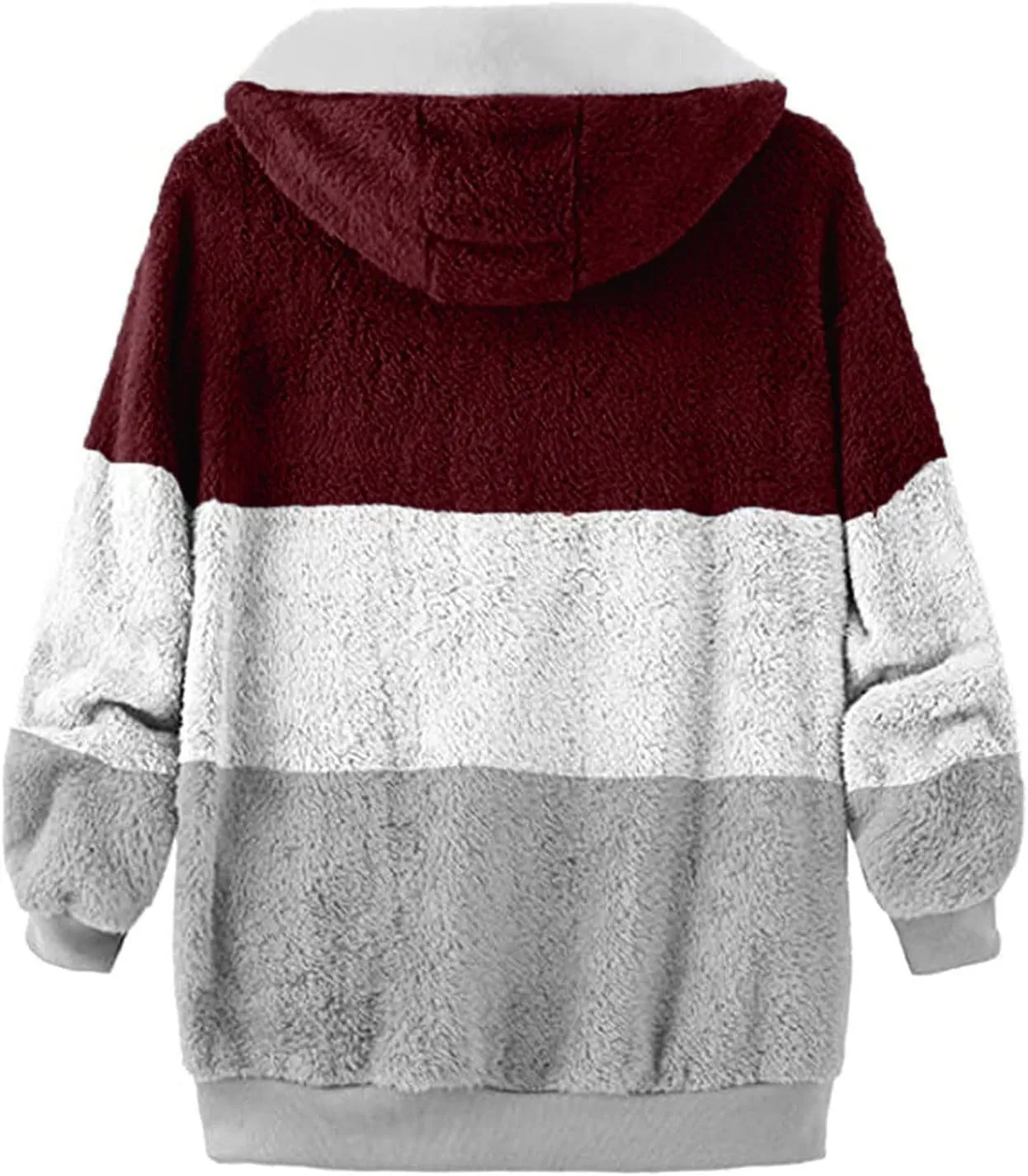 Winter Coat for Women 2023 Faux Fuzzy Plus Size Fashion Sharpa Cardigan Jacket with Pockets Parka Loose Tops Hooded