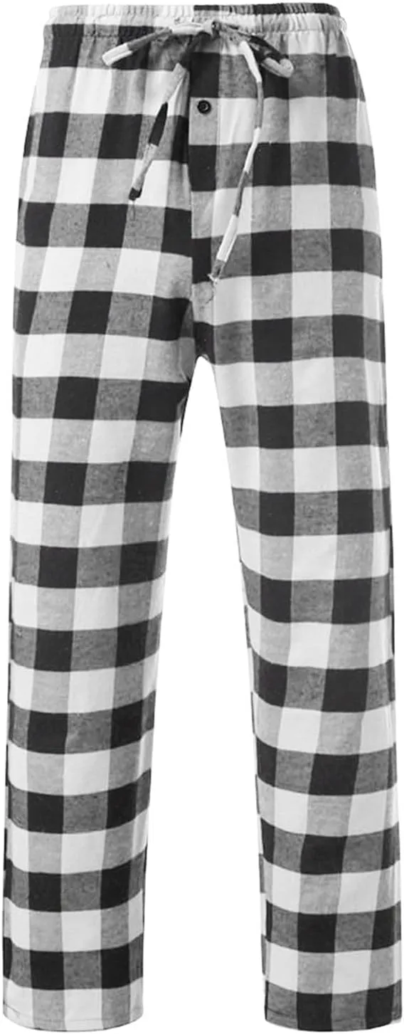 Women Buffalo Plaid Pajama Pants Funny Holiday Elastic Waist Relaxed Fit Soft Sleep Lounge Pjs Bottoms