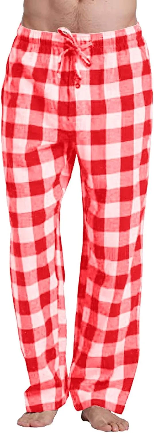 Women Buffalo Plaid Pajama Pants Funny Holiday Elastic Waist Relaxed Fit Soft Sleep Lounge Pjs Bottoms