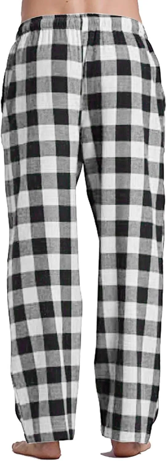 Women Buffalo Plaid Pajama Pants Funny Holiday Elastic Waist Relaxed Fit Soft Sleep Lounge Pjs Bottoms