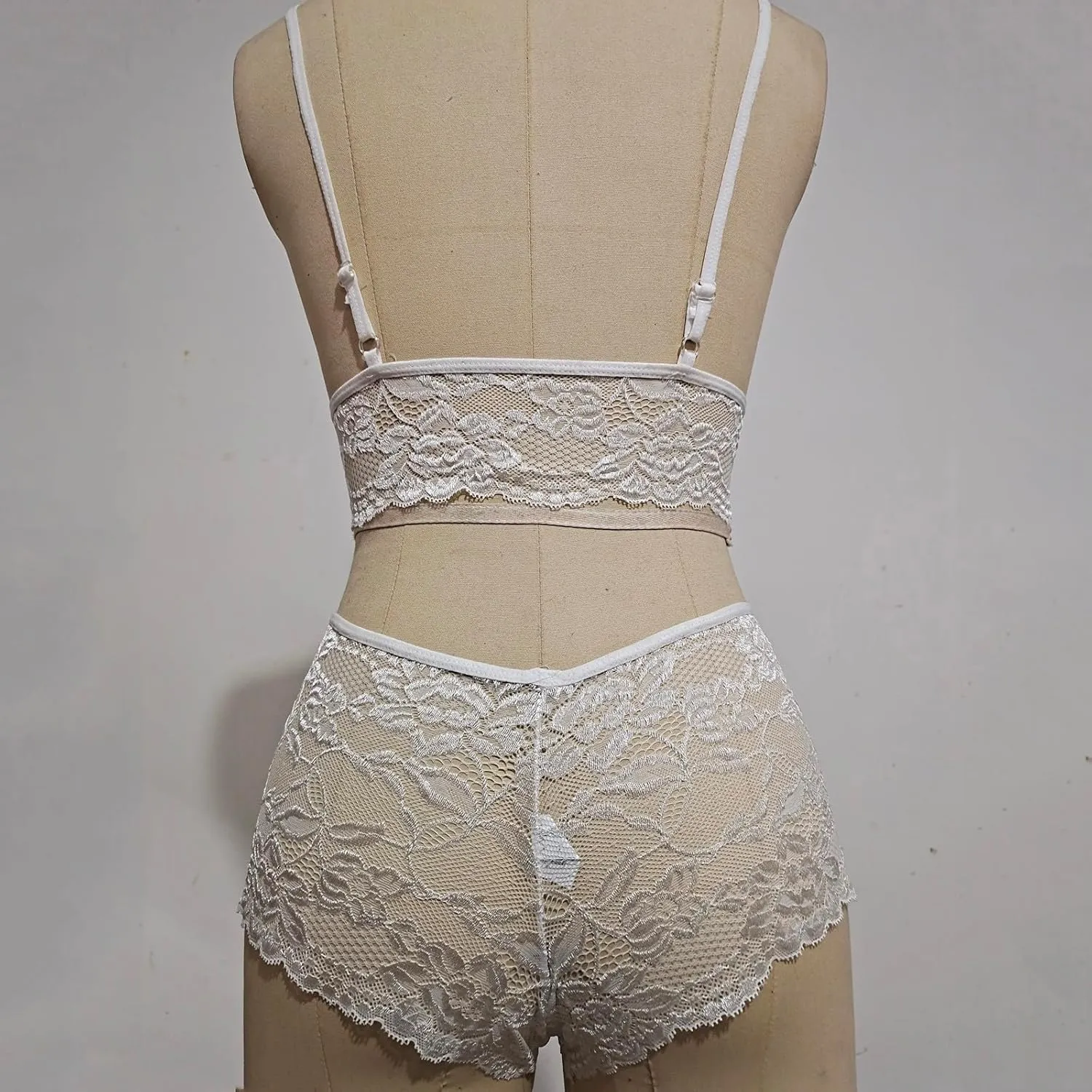 Women Lingerie Set Lace Bralette And Panty Set Strappy Lace Lingerie Plus Size Bralette Bra Two Piece Underwear