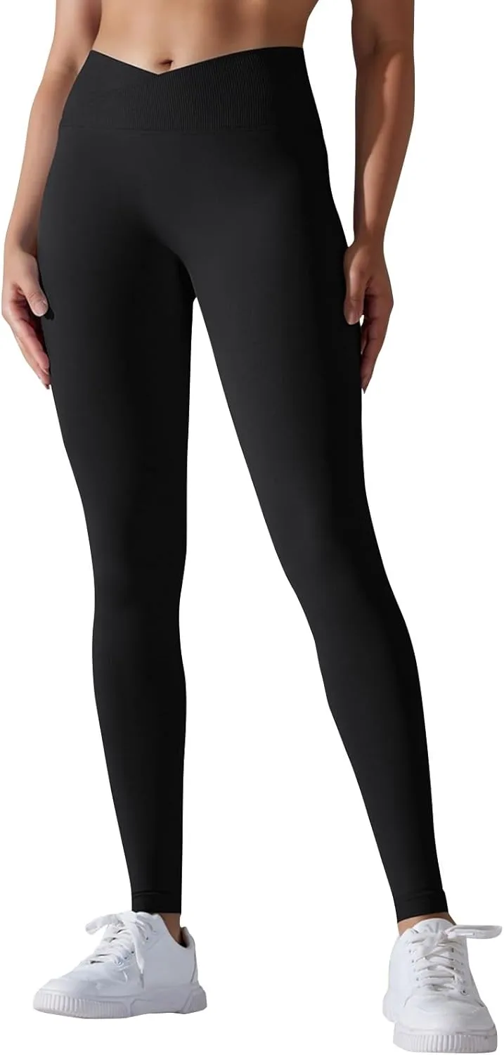 Women Scrunch Butt Lifting Seamless Yoga Leggings High Waist Pants Tummy Control Runched Booty Compression Tight